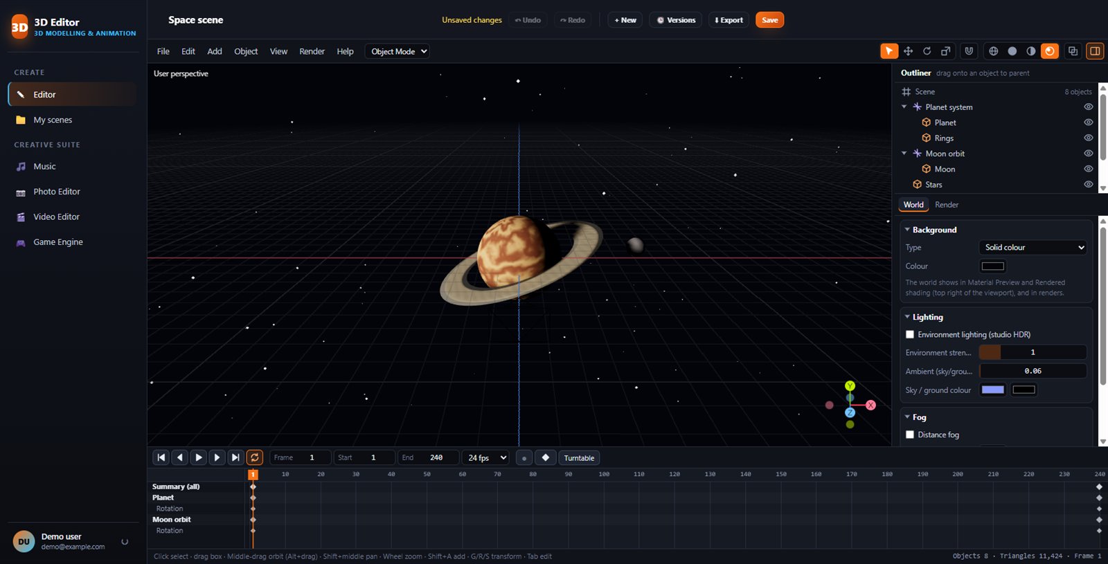 PBR materials and animation