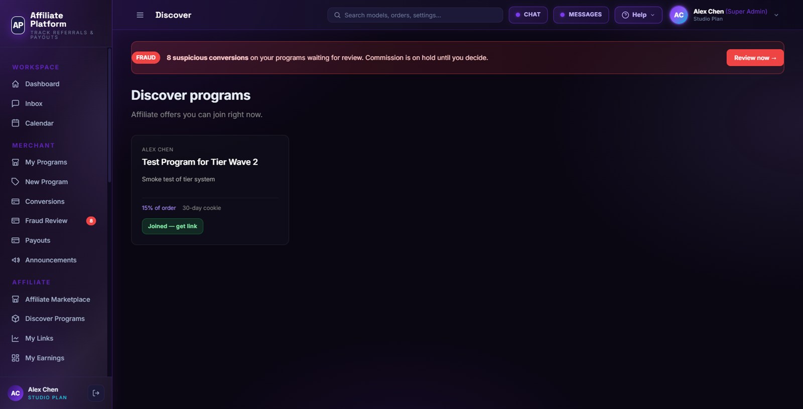 Discover programs to join