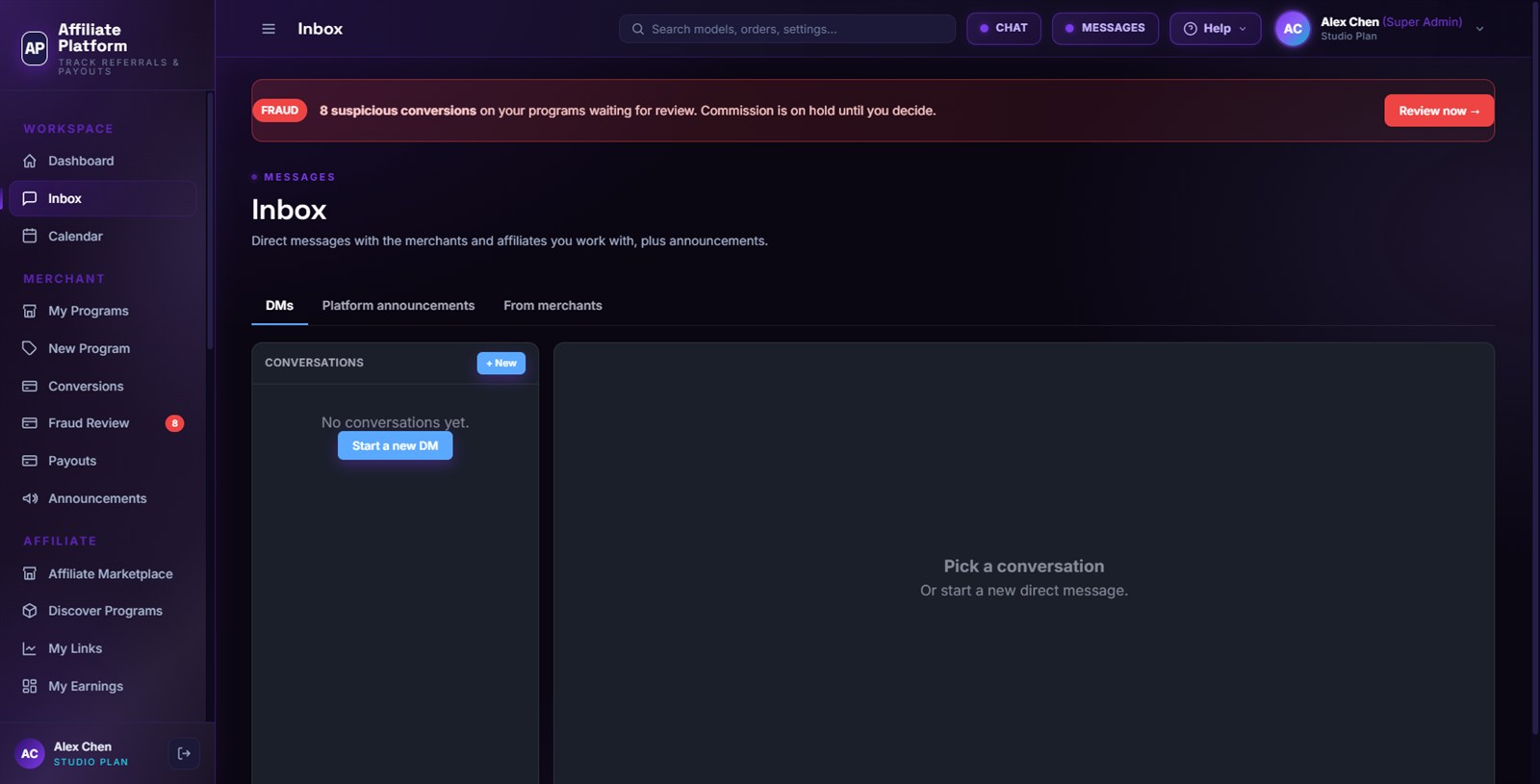 Support from your affiliates