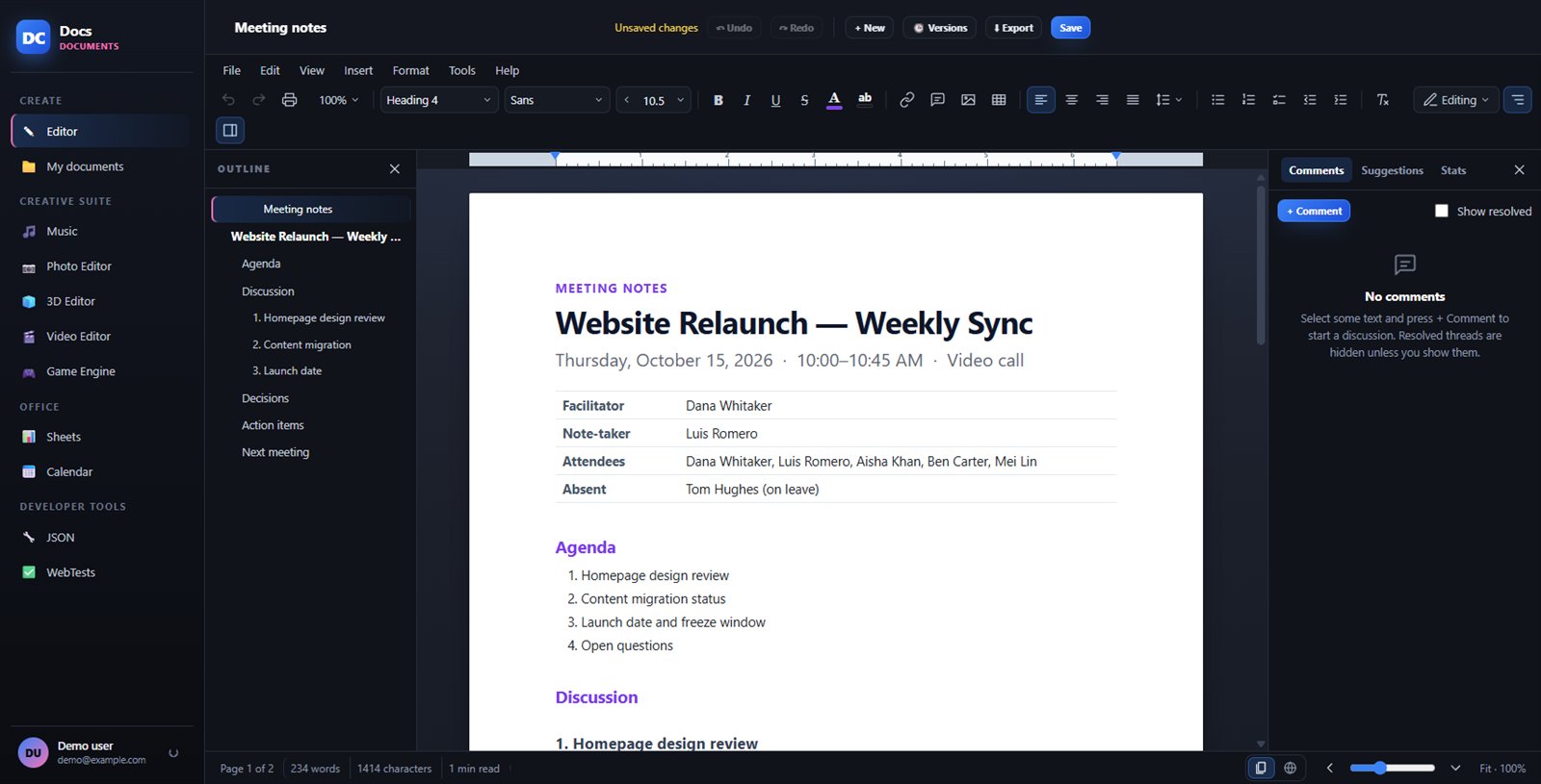 Write fast with Markdown shortcuts