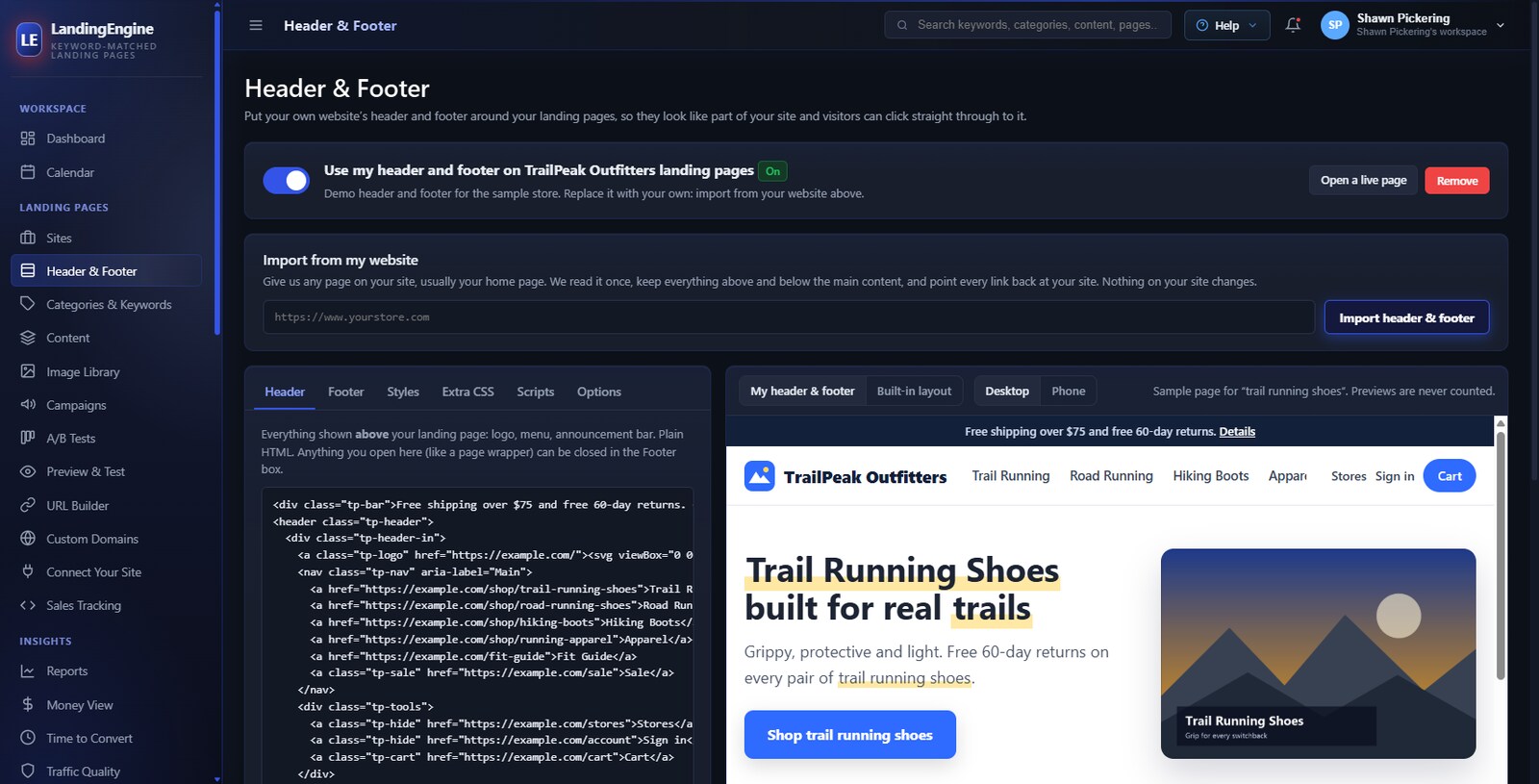 Looks like your own website