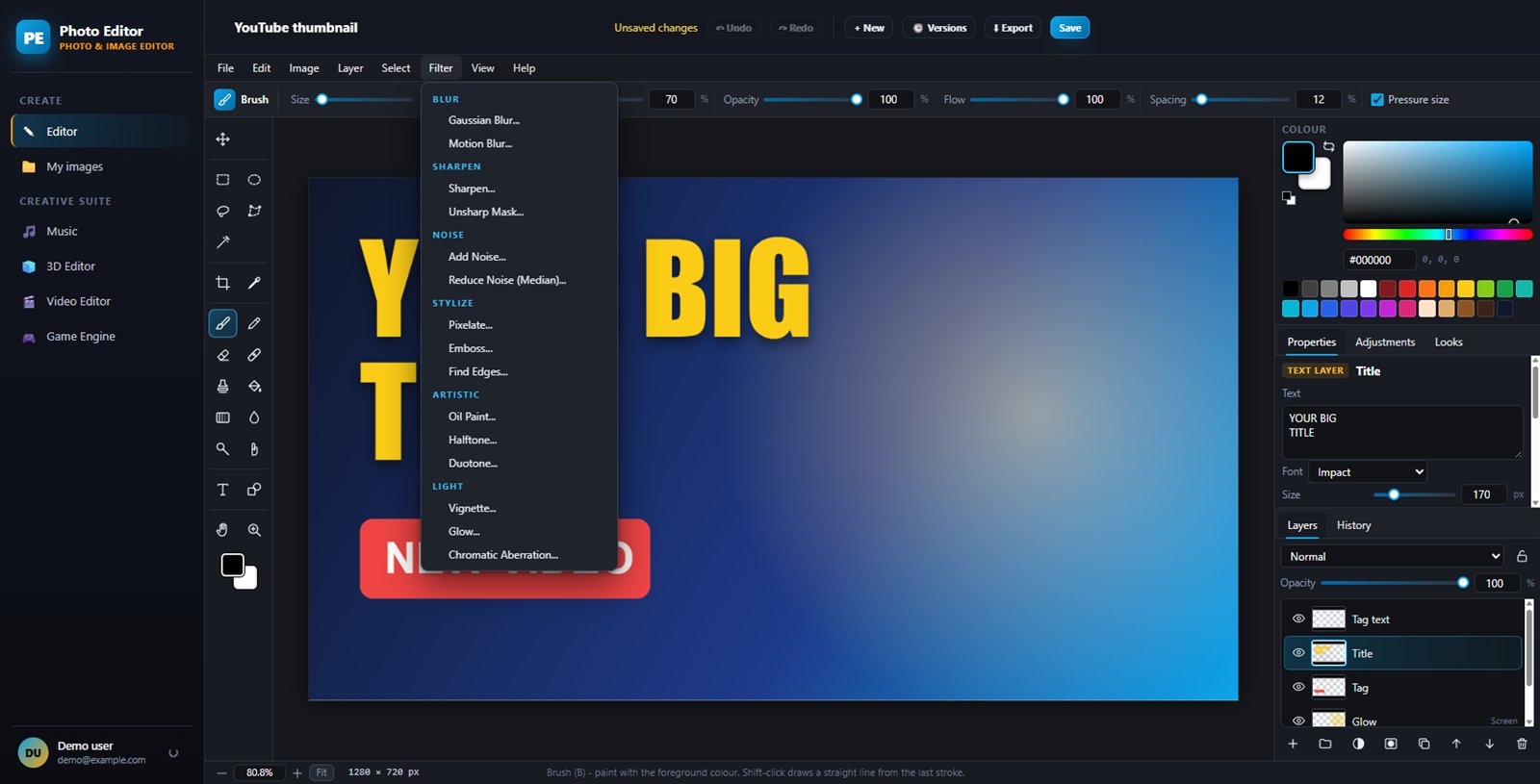 Filters, templates and real tools