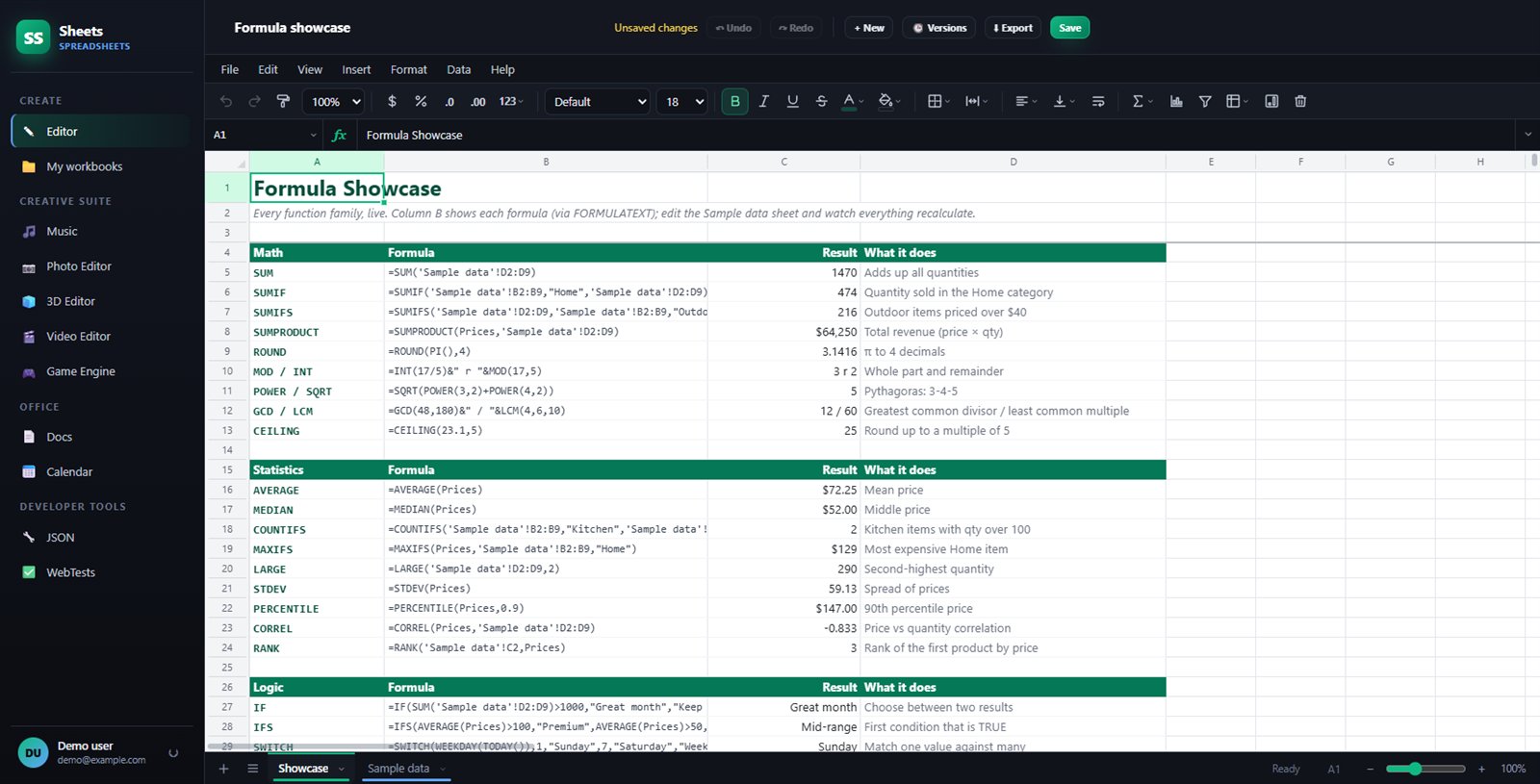 Excel in, Excel out
