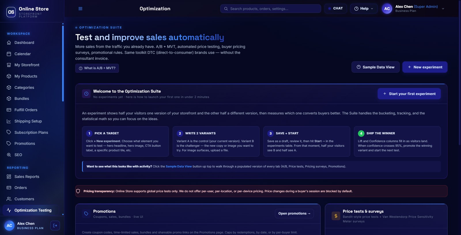 Conversion optimization suggestions