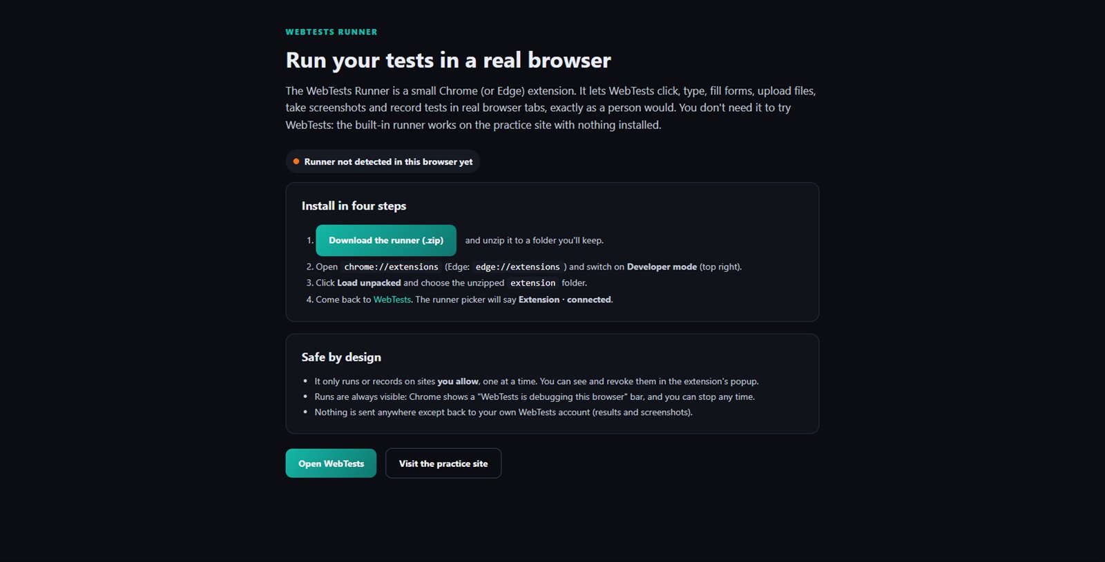Runs in your real browser